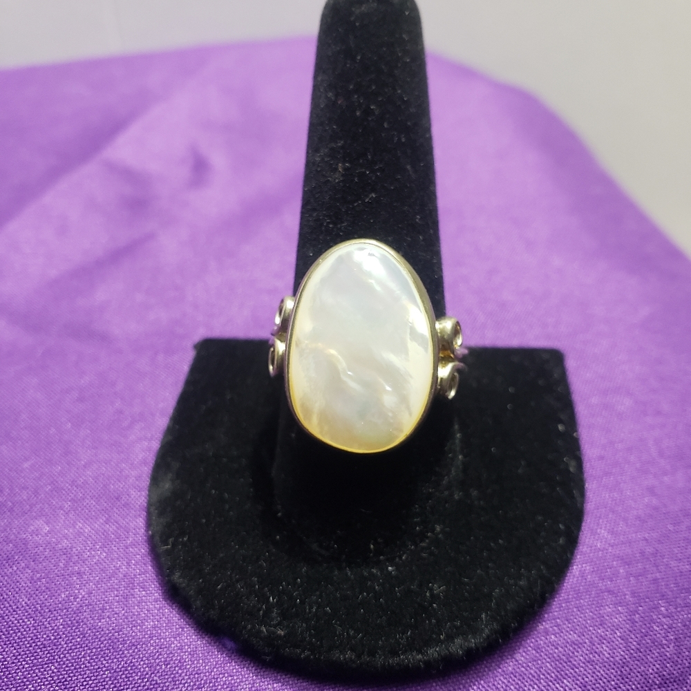 RAgE Signed SS Mother Of Pearl Ring
